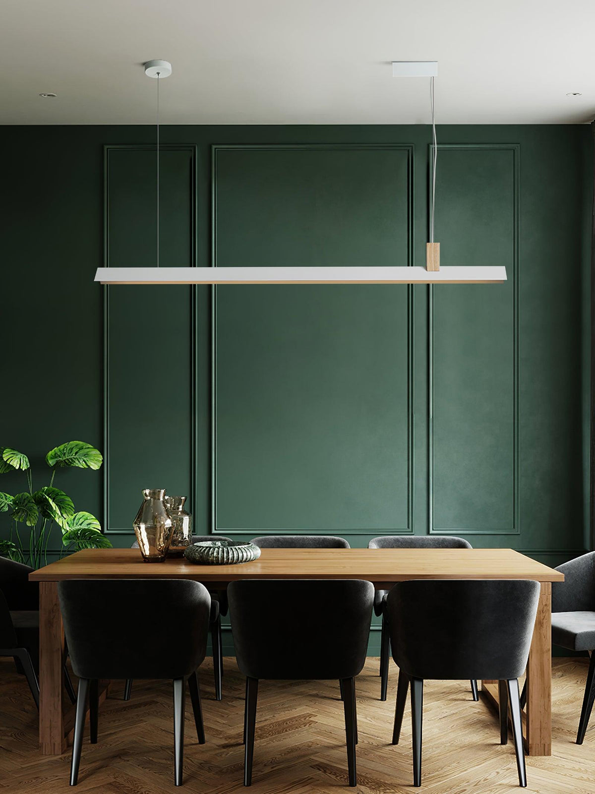 Linea Minimalistische Pendelleuchte aus Holz