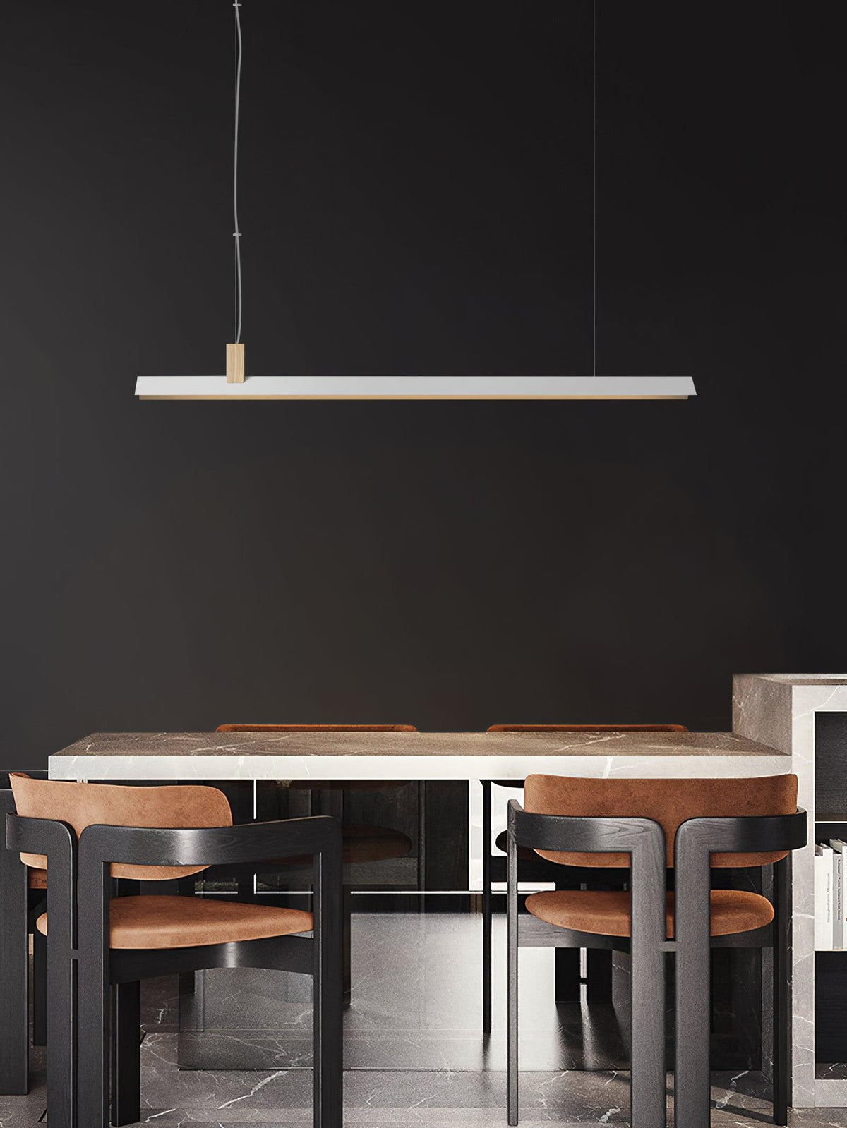 Linea Minimalistische Pendelleuchte aus Holz