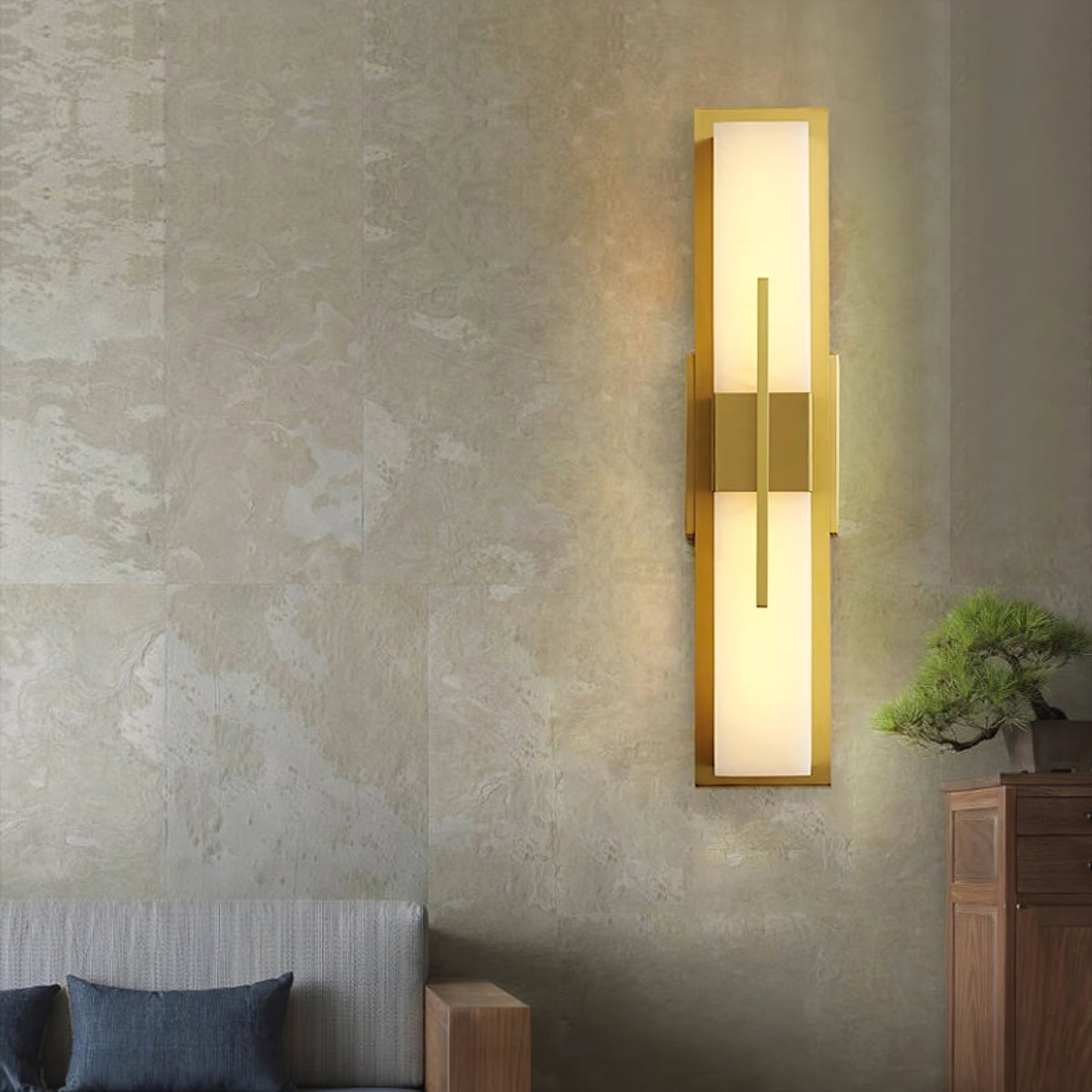Vellmure Twin Alabaster-Wandleuchte