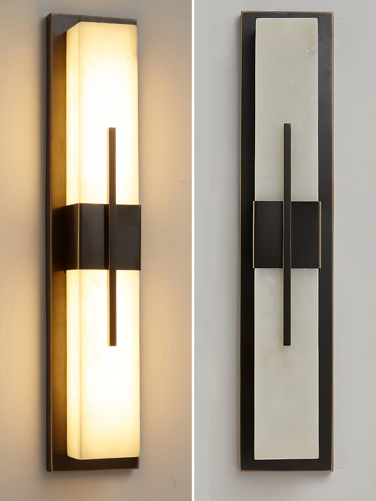 Vellmure Twin Alabaster-Wandleuchte