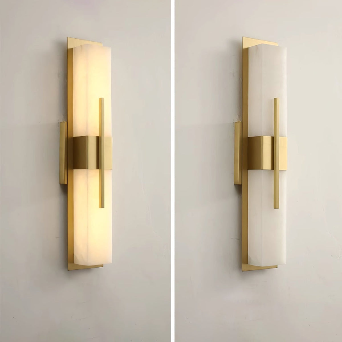 Vellmure Twin Alabaster-Wandleuchte