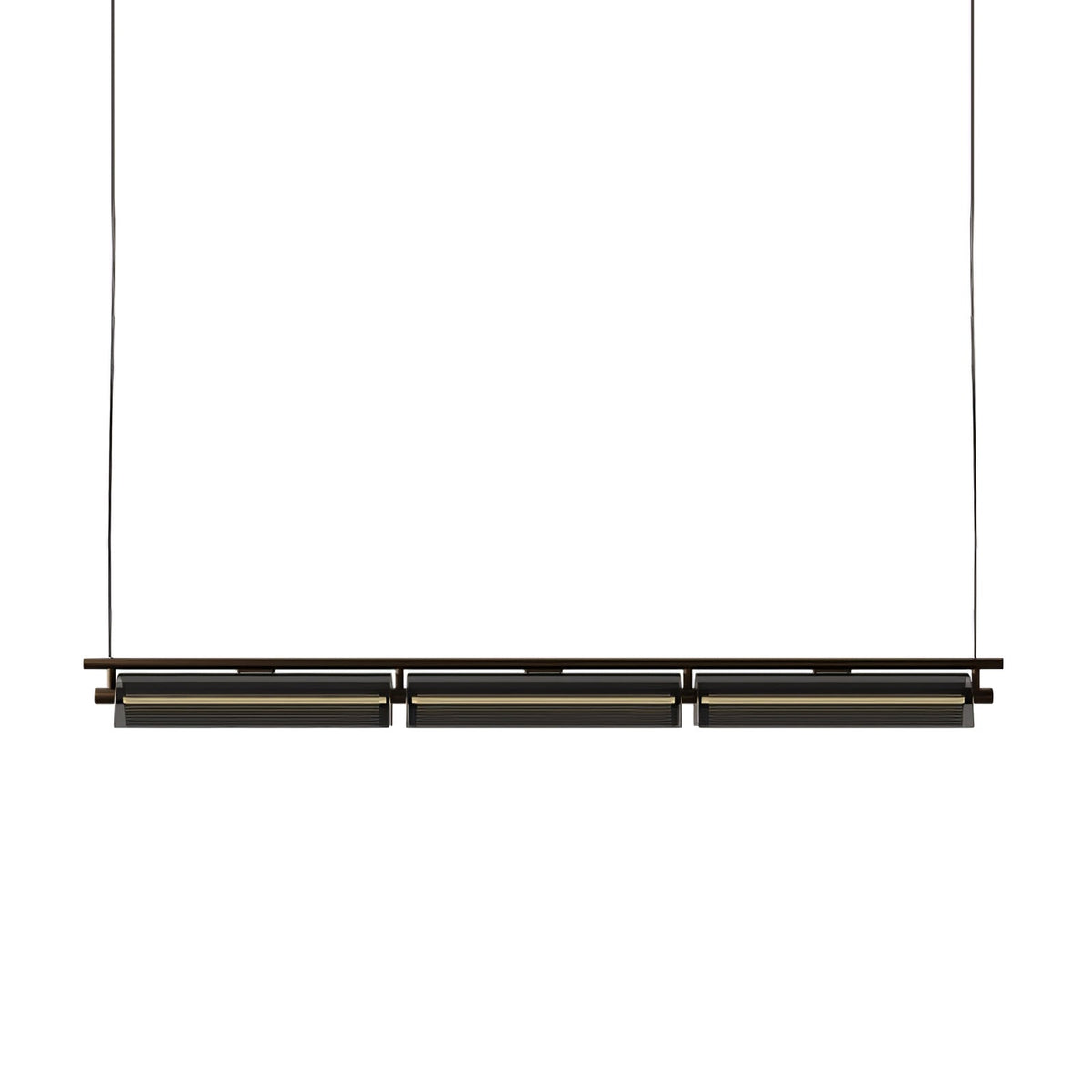 Veliian Kronleuchter rauchiges Glas modern