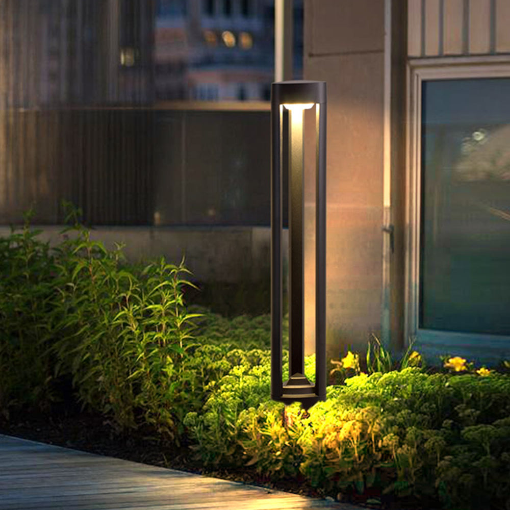 Ray minimalistische LED Außenleuchte Solar Schwarz Garten/Terrasse Metall Acryl