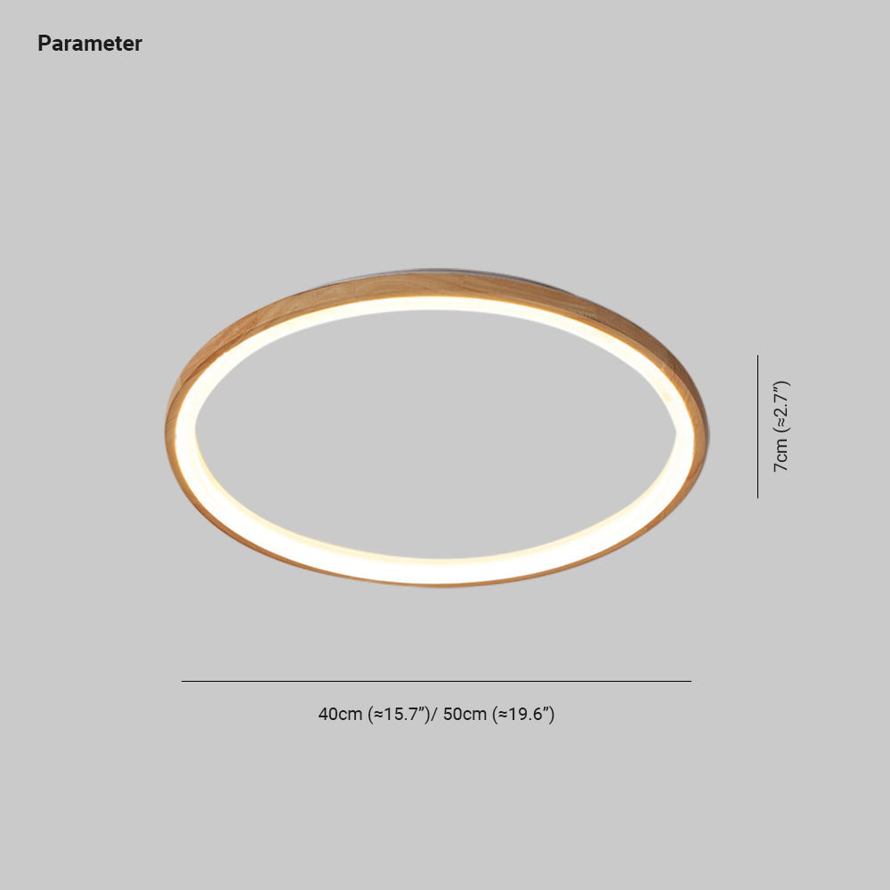 Muto Deckenleuchte Ring Wohnzimmer, Holz