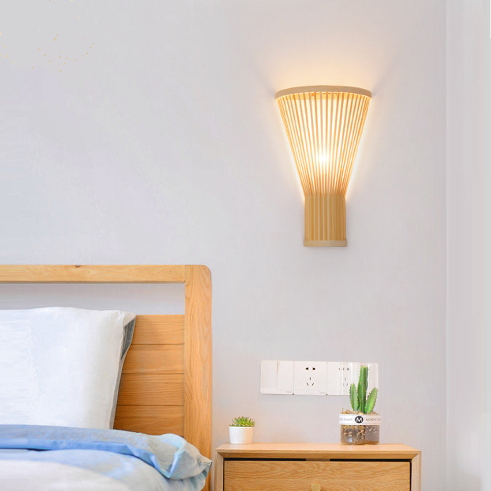 Muto Design LED Wandleuchte Innen Treppenhaus/Wohnzimmer Rattan