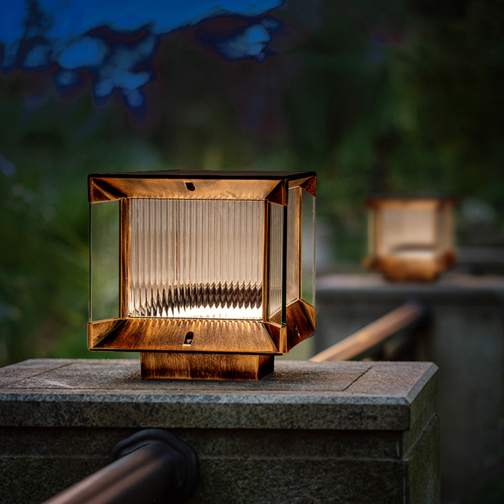 Ray Modern Minimalistisch LED Außenleuchte Schwarz/Gold Metall&GLetslightingr