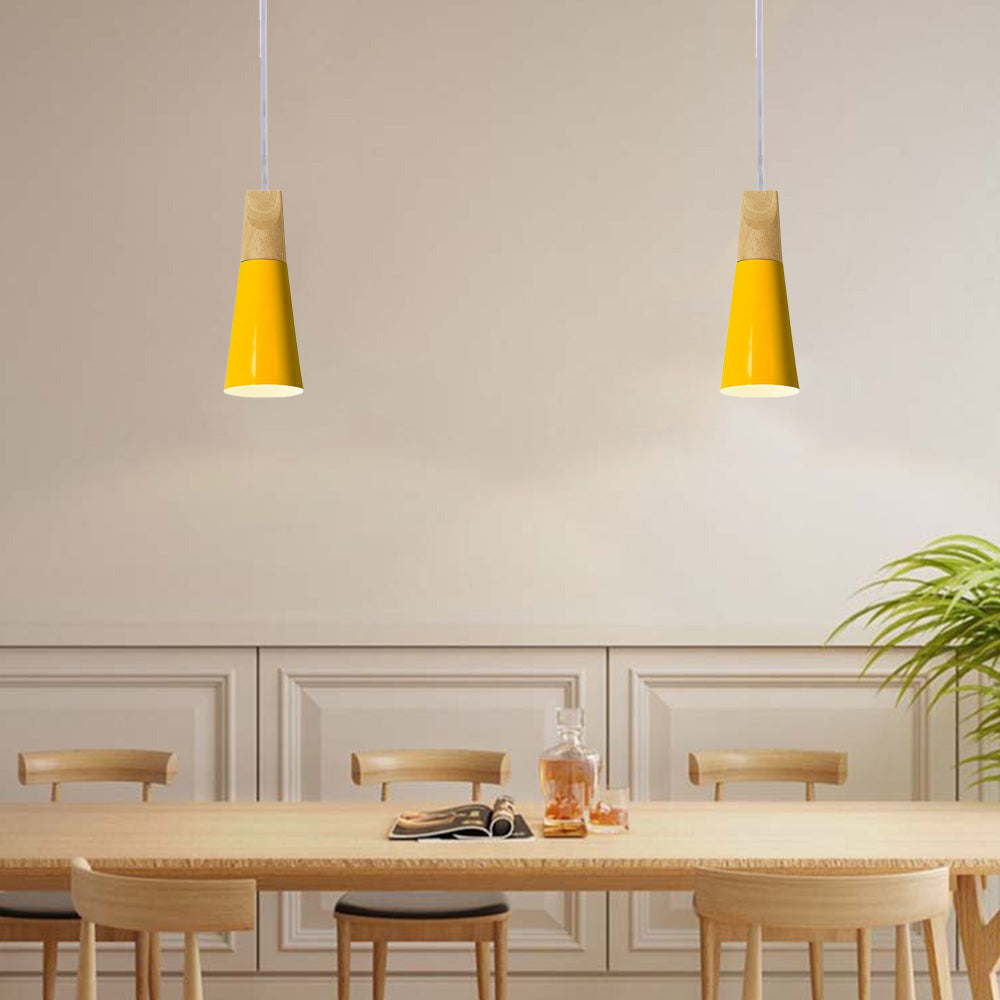 Valentina Modern LED Pendelleuchte Holz Metall Wohnzimmer Schlafzimmer