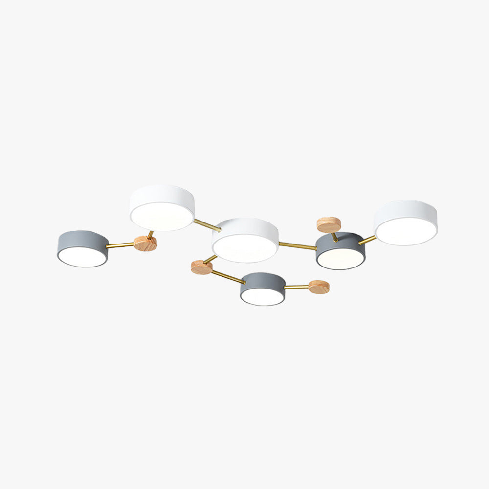 Arisha Modern LED Deckenleuchte Acryl Log Wohnzimmer Schlafzimmer Weiß Grau