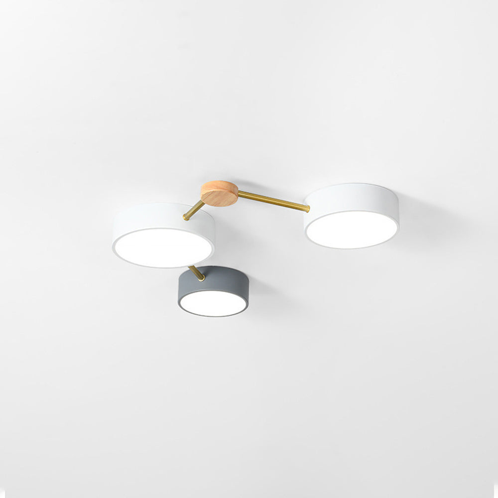 Arisha Modern LED Deckenleuchte Acryl Log Wohnzimmer Schlafzimmer Weiß Grau