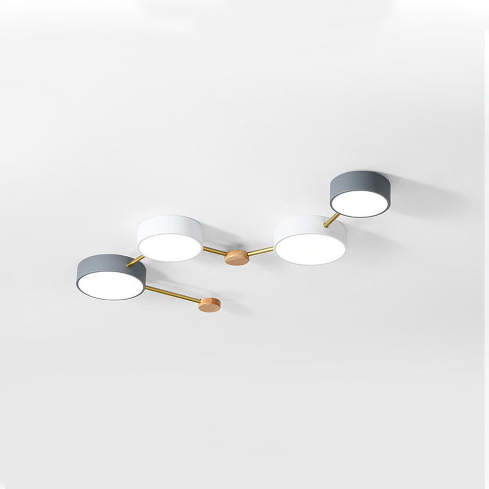 Arisha Modern LED Deckenleuchte Acryl Log Wohnzimmer Schlafzimmer Weiß Grau