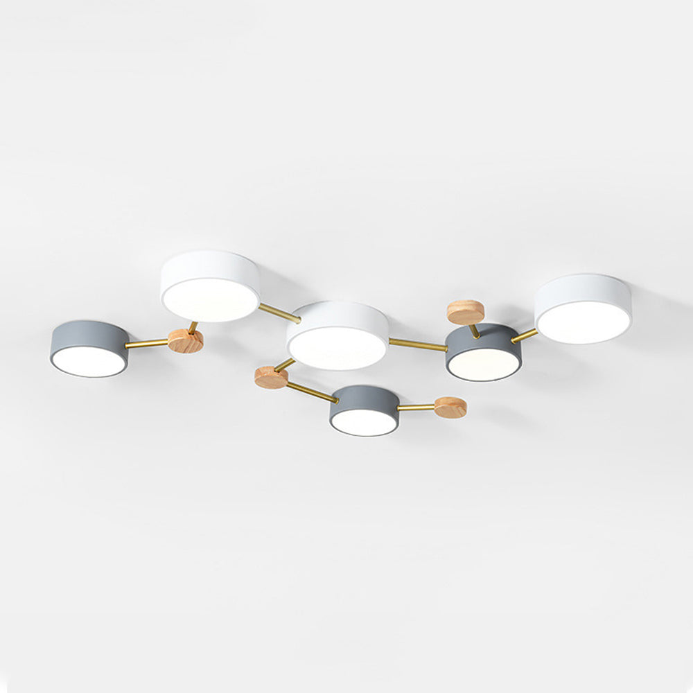 Arisha Modern LED Deckenleuchte Acryl Log Wohnzimmer Schlafzimmer Weiß Grau