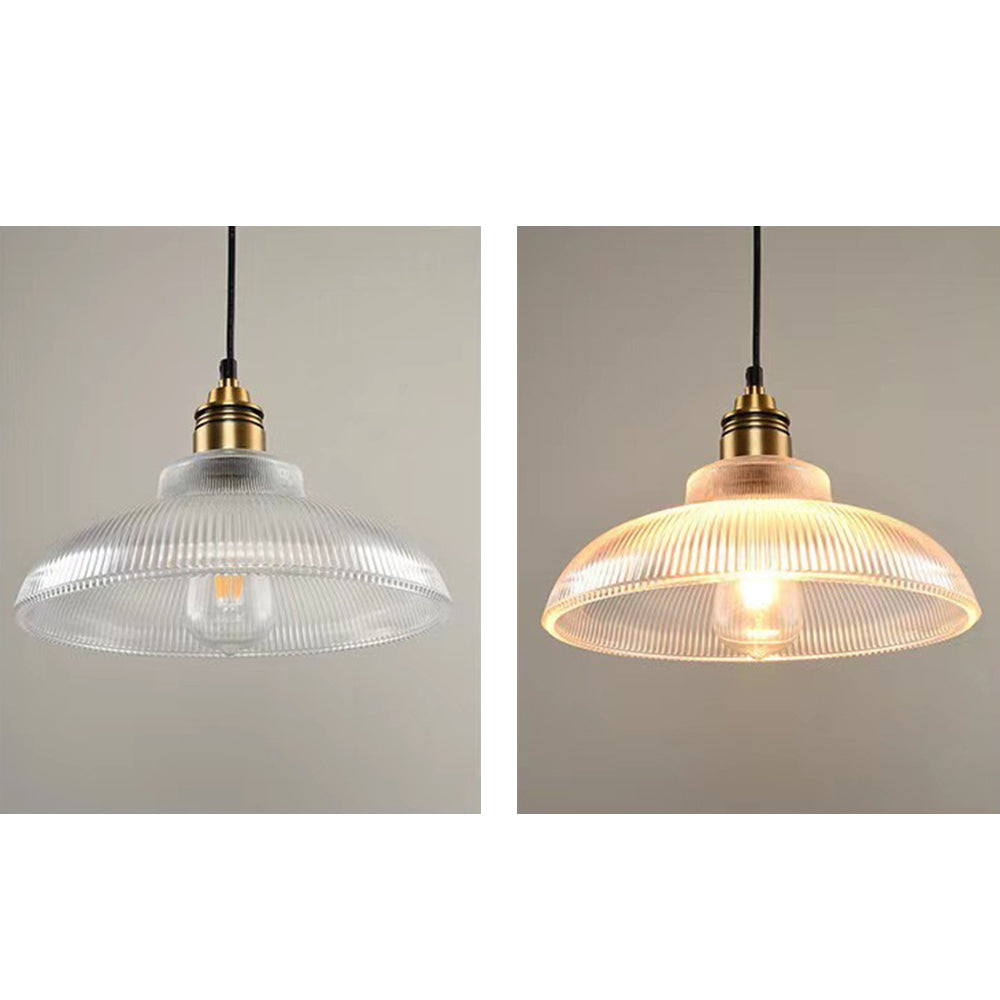 Arisha Industriell LED-Pendelleuchte Klar/Bernstein Schlafzimmer/Restaurant