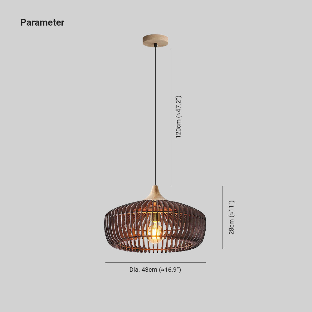 Muto Nordic Japanese Pendelleuchte Holz Schlafzimmer/Wohnzimmer