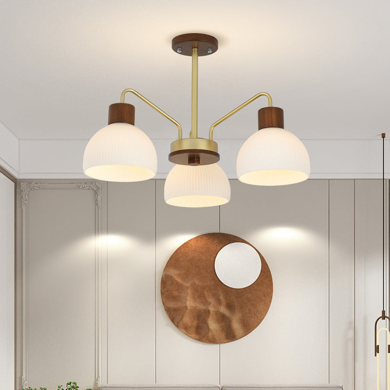 Arisha Rustikal Kronleuchter Metall/Holz/Glas Wohnzimmer/Esszimmer