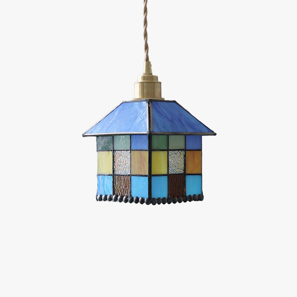 Arisha Moderne LED Pendelleuchte Blau Klarglas Wohnzimmer