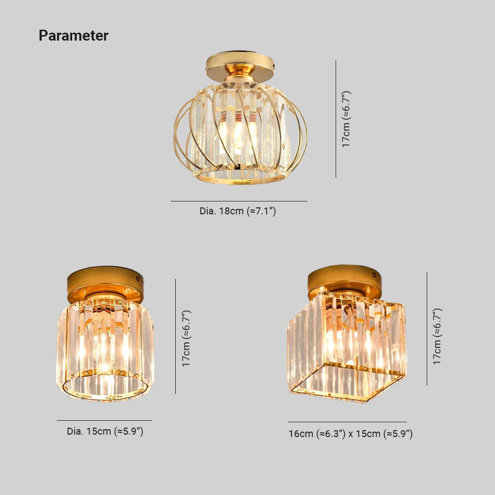 Arisha Modern Deckenleuchte Schwarz Gold Glas Schlafzimmer