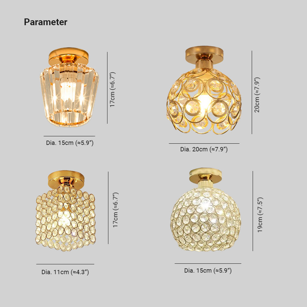 Arisha Modern Deckenleuchte Schwarz Gold Glas Schlafzimmer
