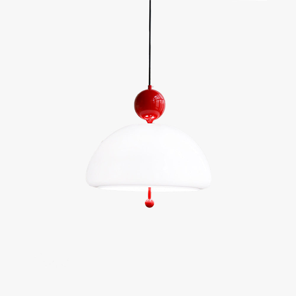 Valentina Modern Pendelleuchte Weiß Metall Glas Schlafzimmer/Flur