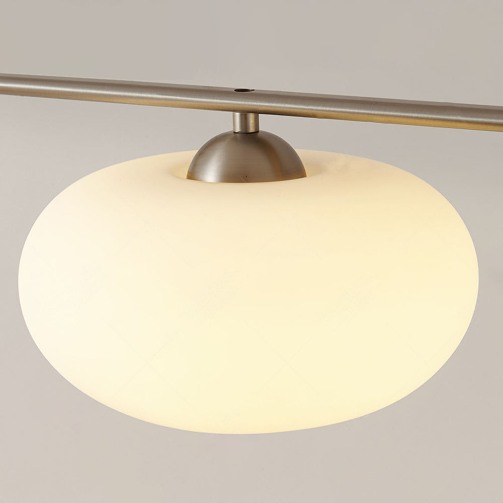 Valentina Modern LED Pendelleuchte Silber/Gold Esszimmer Esstisch Metall&Glas 3-flammig 100CM Lang