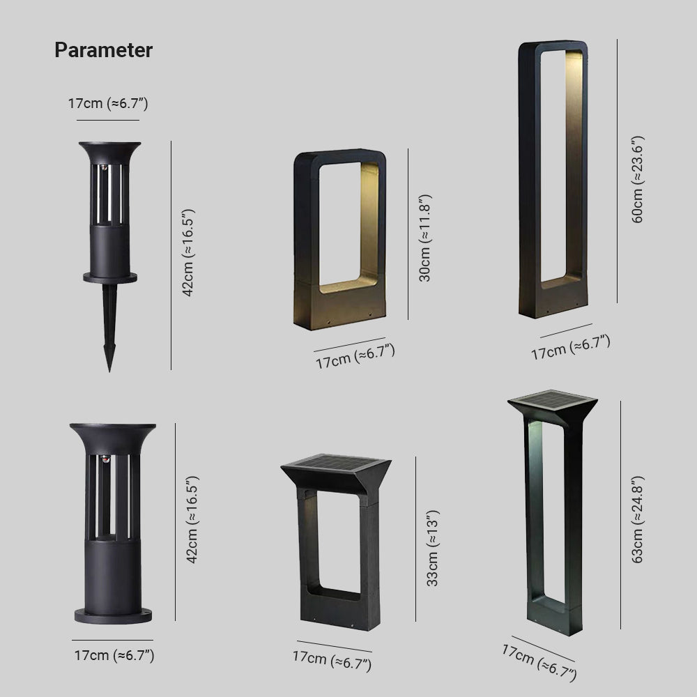Ray Modern LED Außenleuchte Geometrisch Solar Schwarz Garten/Terrasse Metall