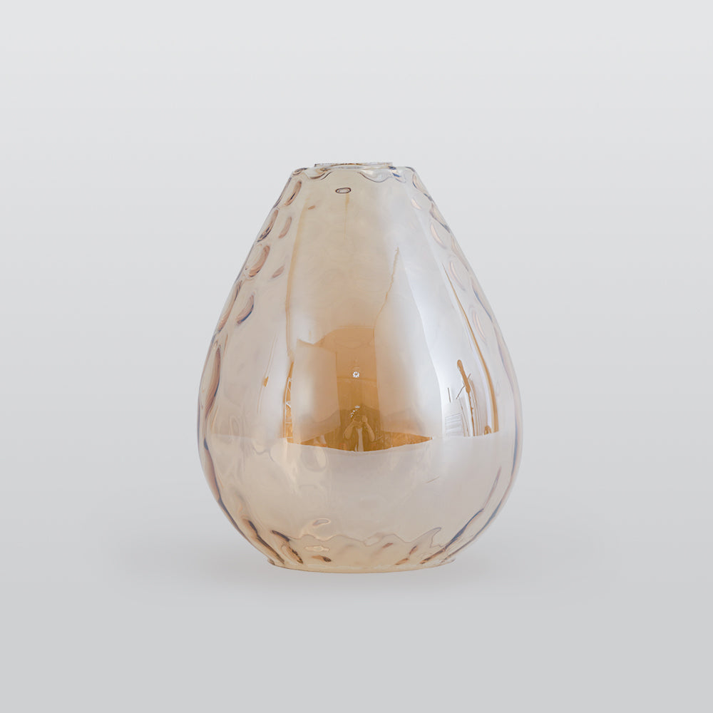 Aria Rustikal  Pendelleuchte  Tränentropfen LED Klar/Grau  Glas&Holz