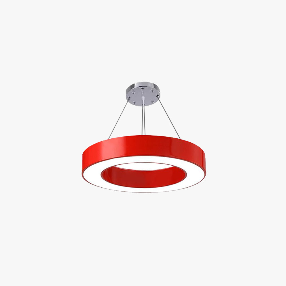 Valentina Modern Pendelleuchte O-Form Gelb/Rot Schlaf/Wohn/Esszimmer Metall ∅40/50/60CM