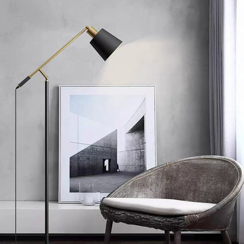 Mira Modern LED Verstellbar Stehlampe Schwarz Wohn/Schlafzimmer Metall 160CM Lang