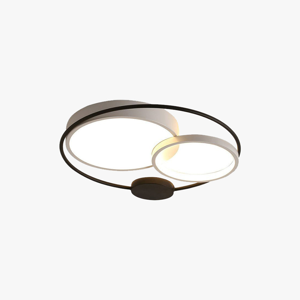 Arisha Modern Deckenleuchte, Schwarz/Weiß, kreisförmig, LED, Schlafzimmer