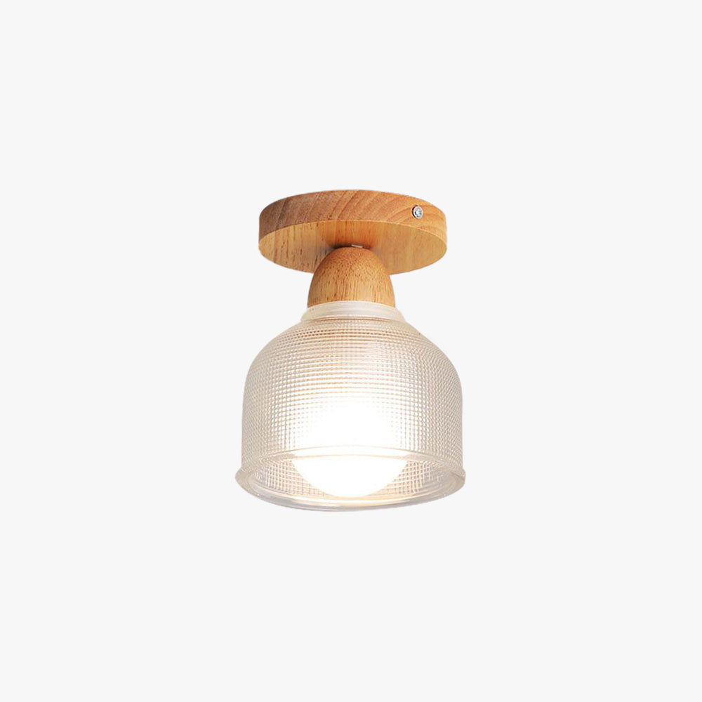 Arisha Modern LED Deckenleuchte Klar Wohn/Schlaf/Ess/Kinderzimmer Holz&Glas