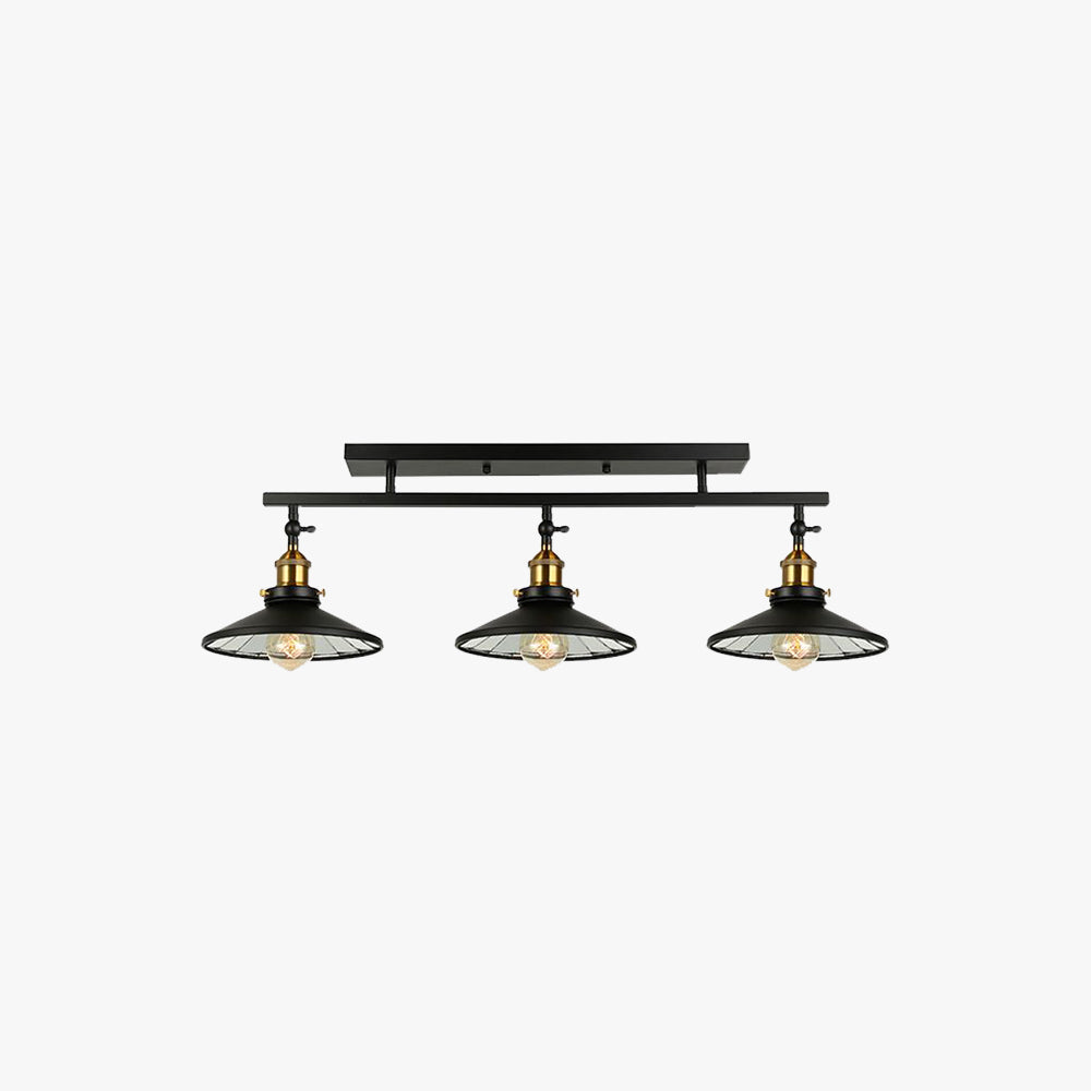 Kristy Vintage LED Deckenleuchte Schwarz Wohn/Schlaf/Esszimmer Metall 90CM Lang