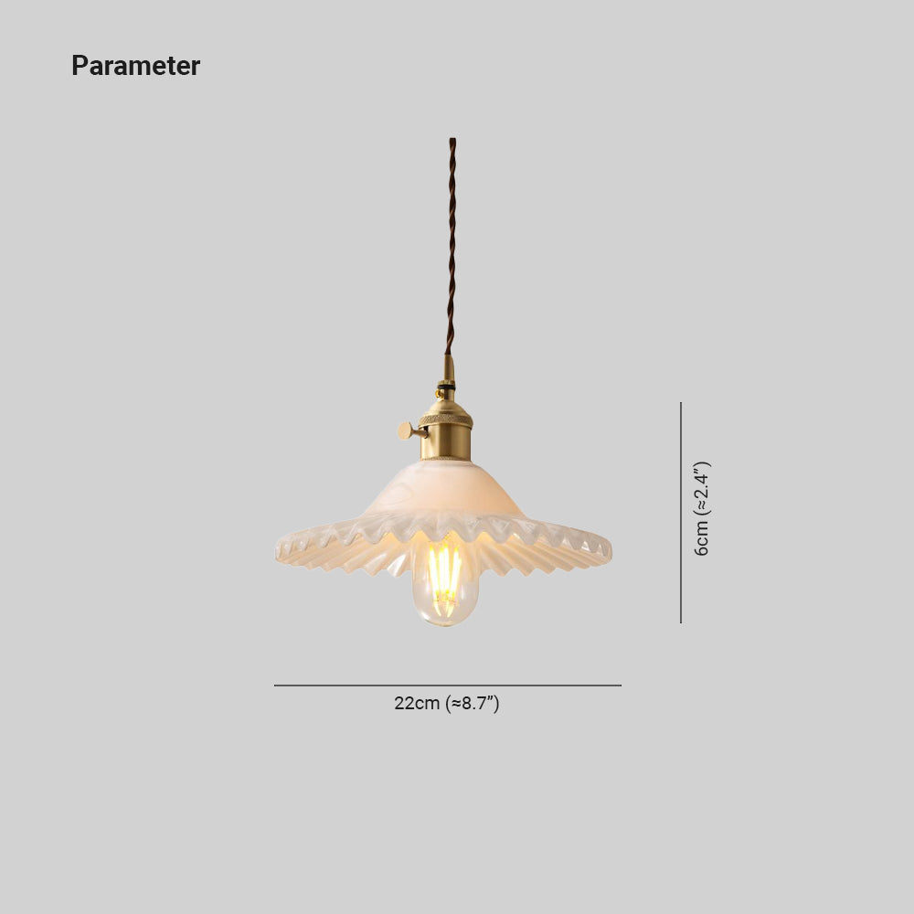 Arisha Design LED Pendelleuchte Weiß Wohn/Schlafzimmer Metall&Glas ∅22CM