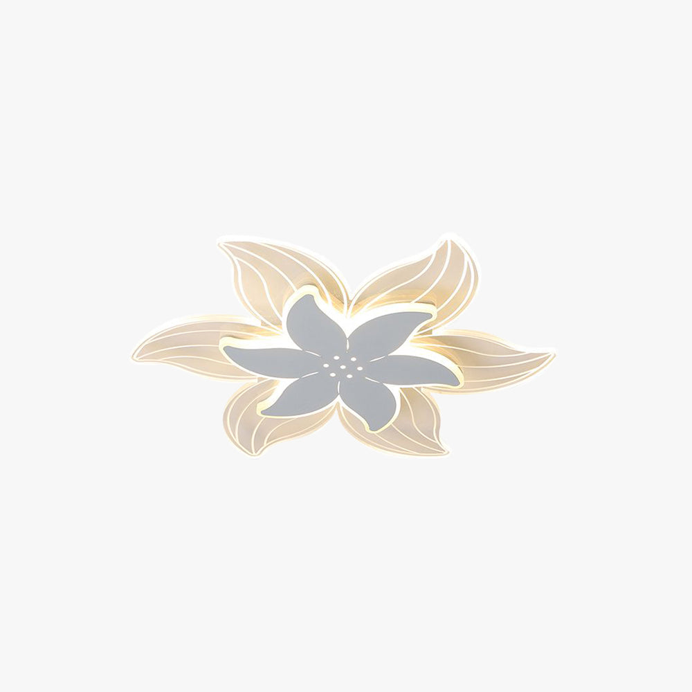 Arisha Deckenleuchte Blumenform Weiß, Metall Acryl