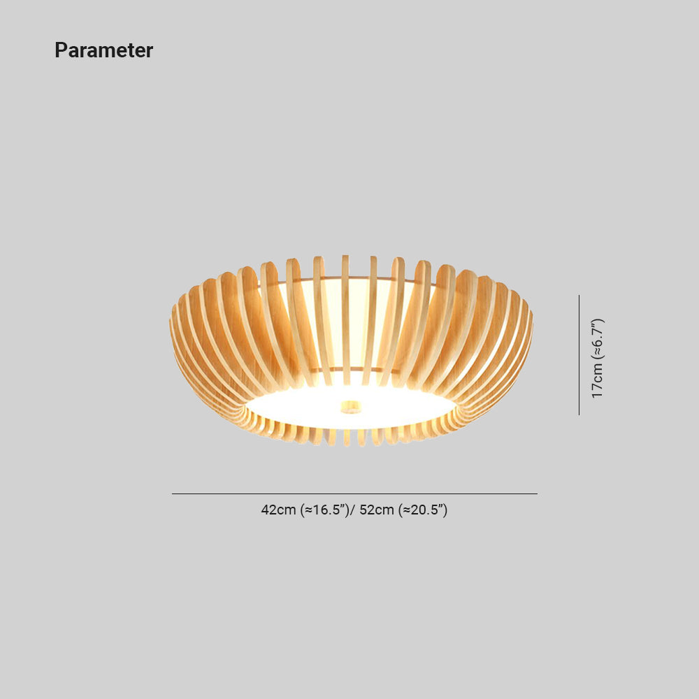 Muto Modern LED Deckenleuchte Schlafzimmer/Wohnzimmer Innen Holz Acryl