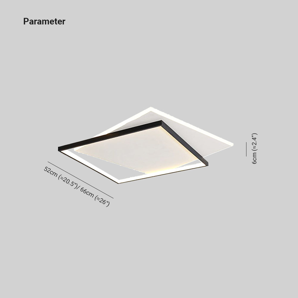 Arisha Moderne LED Deckenleuchte Weiß/Schwarz Wohnzimmer/Esszimmer Holz Acryl