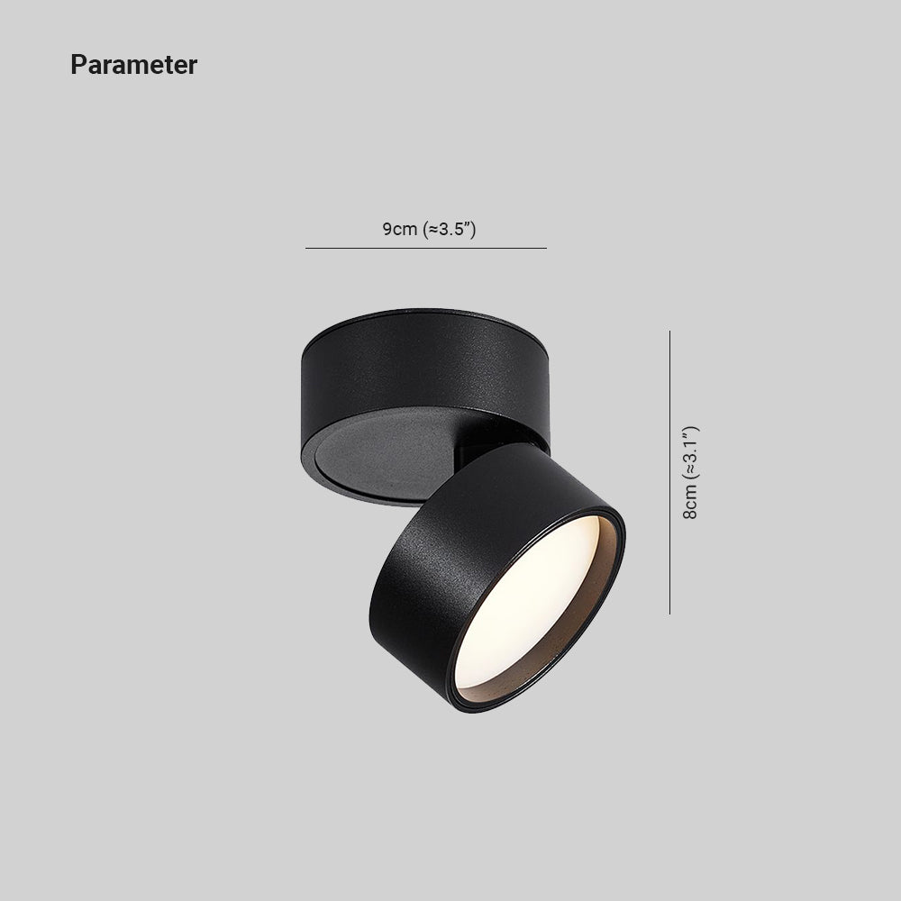 Arisha Modern Zylindrisch LED Deckenstrahler Schwarz/Weiß Metall 2 Farben 3/7/12/18W
