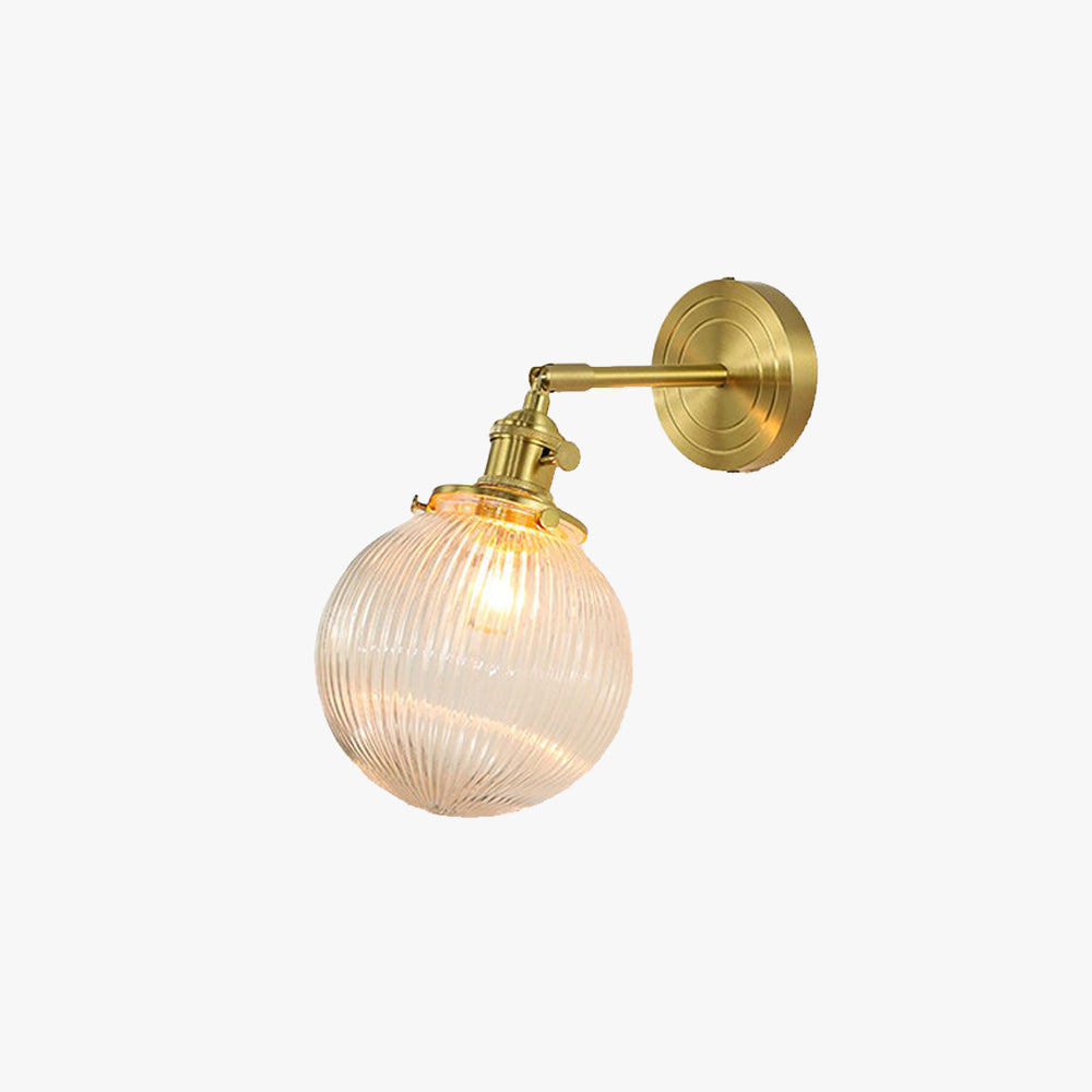 Valentina Luxus Globe/Blumen LED Wandleuchte Gold Bade/Schlafzimmer Metall Glas