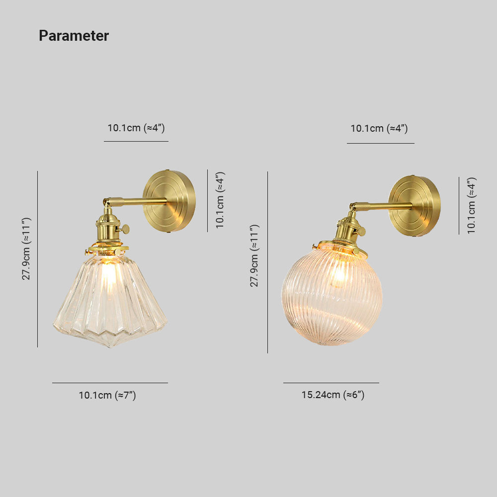 Valentina Luxus Globe/Blumen LED Wandleuchte Gold Bade/Schlafzimmer Metall Glas