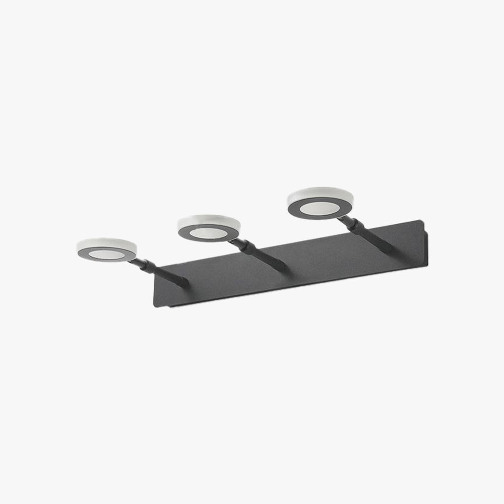 Arisha Modern Rund LED Wandleuchte Schwarz Bade/Schlafzimmer Metall Acryl 2/3/5 Leuchten