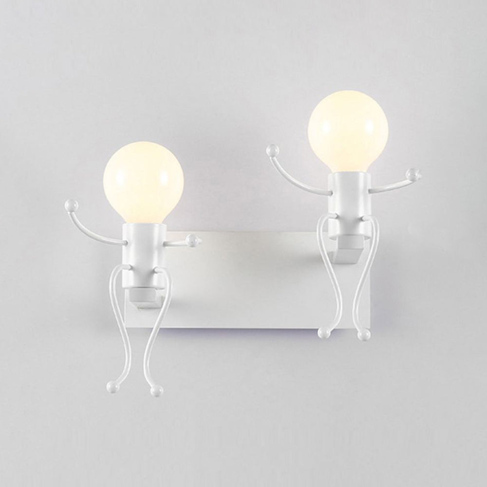 Arisha Modern LED Wandleuchte Weiß/Schwarz Bade/Wohnzimmer Metall