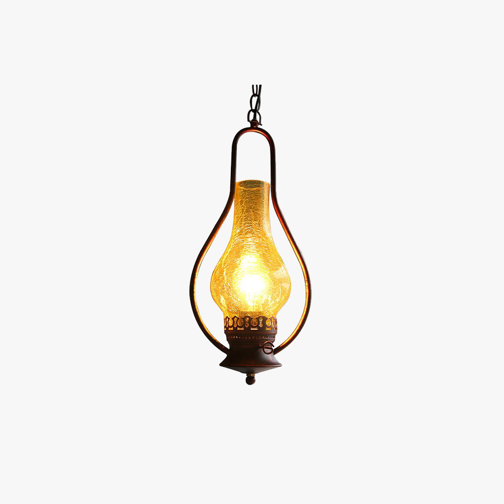 Silva Pendelleuchte Kerosin, 2 Farben Metall Glas