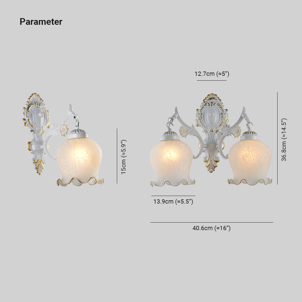 Arisha Moderne LED Wandlampe Weiß/Bronze Badezimmer/Arbeitszimmer