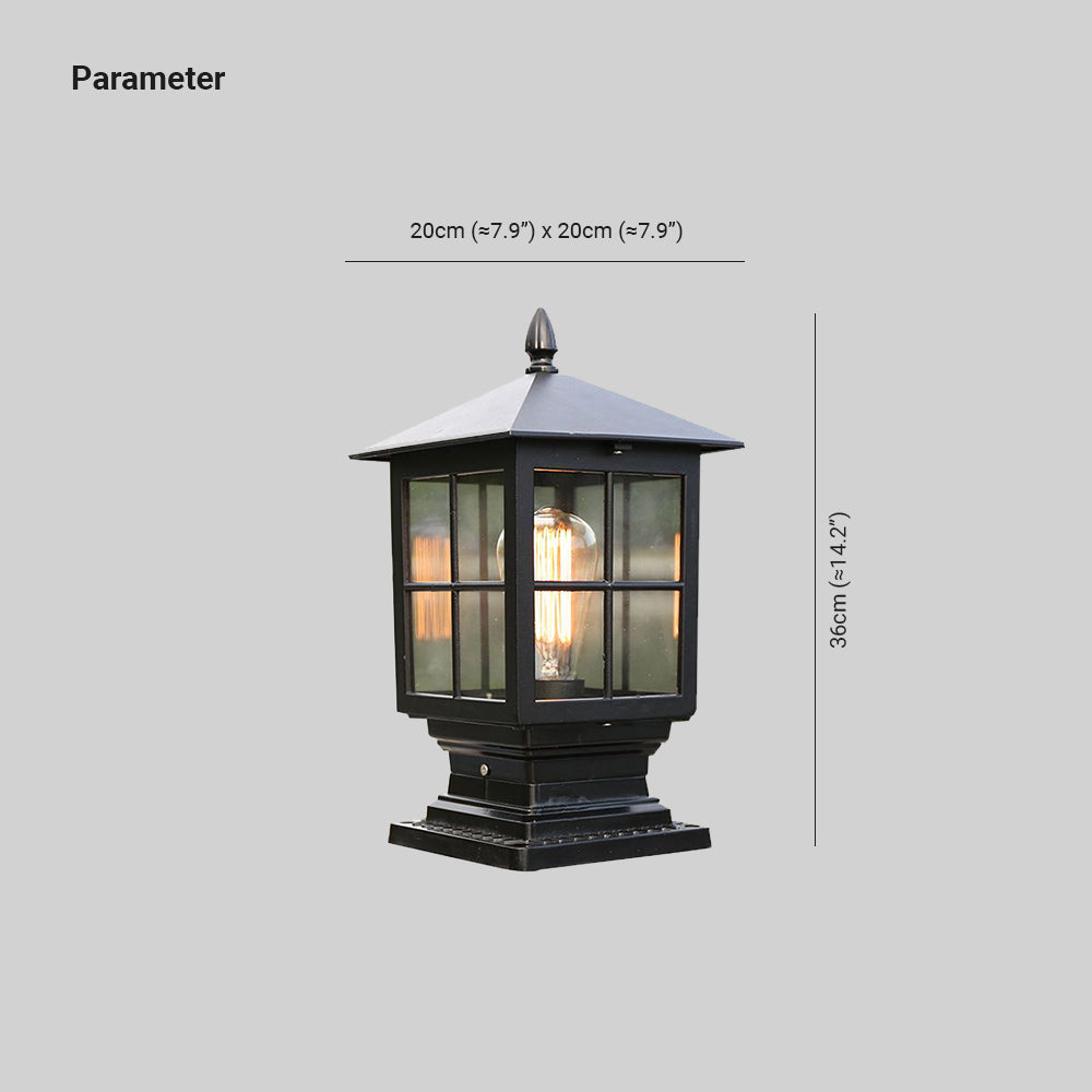 Silva Modern LED Außenleuchte Metall Glas Garten Flur