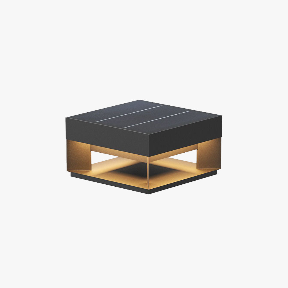 Ray Modern LED Außensokelleuchte Schwarz Garten/Terrasse Solar