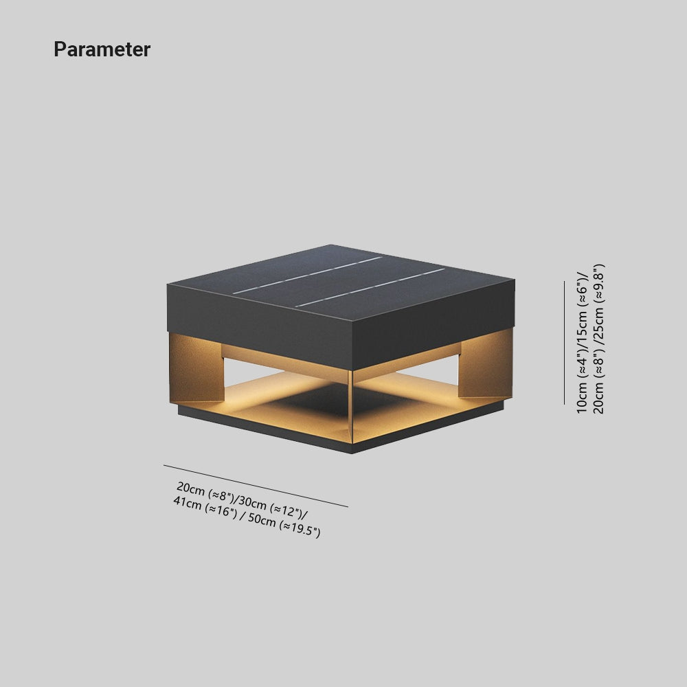 Ray Modern LED Außensokelleuchte Schwarz Garten/Terrasse Solar