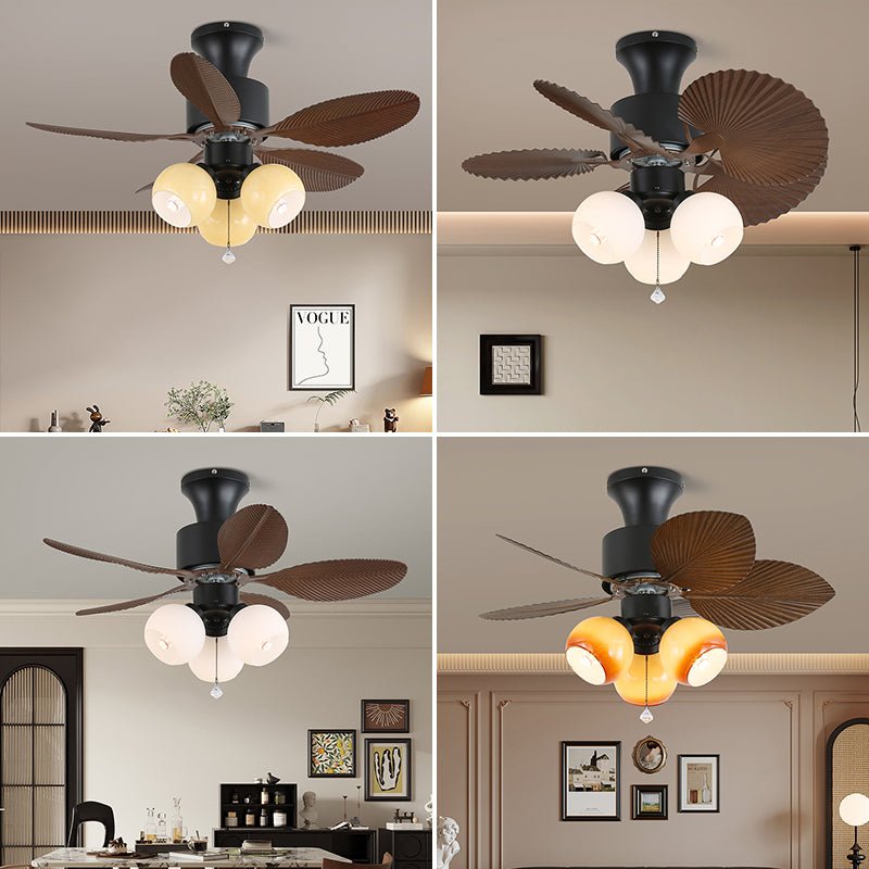 Celoine Tropical Glas Deckenventilator mit Beleuchtung