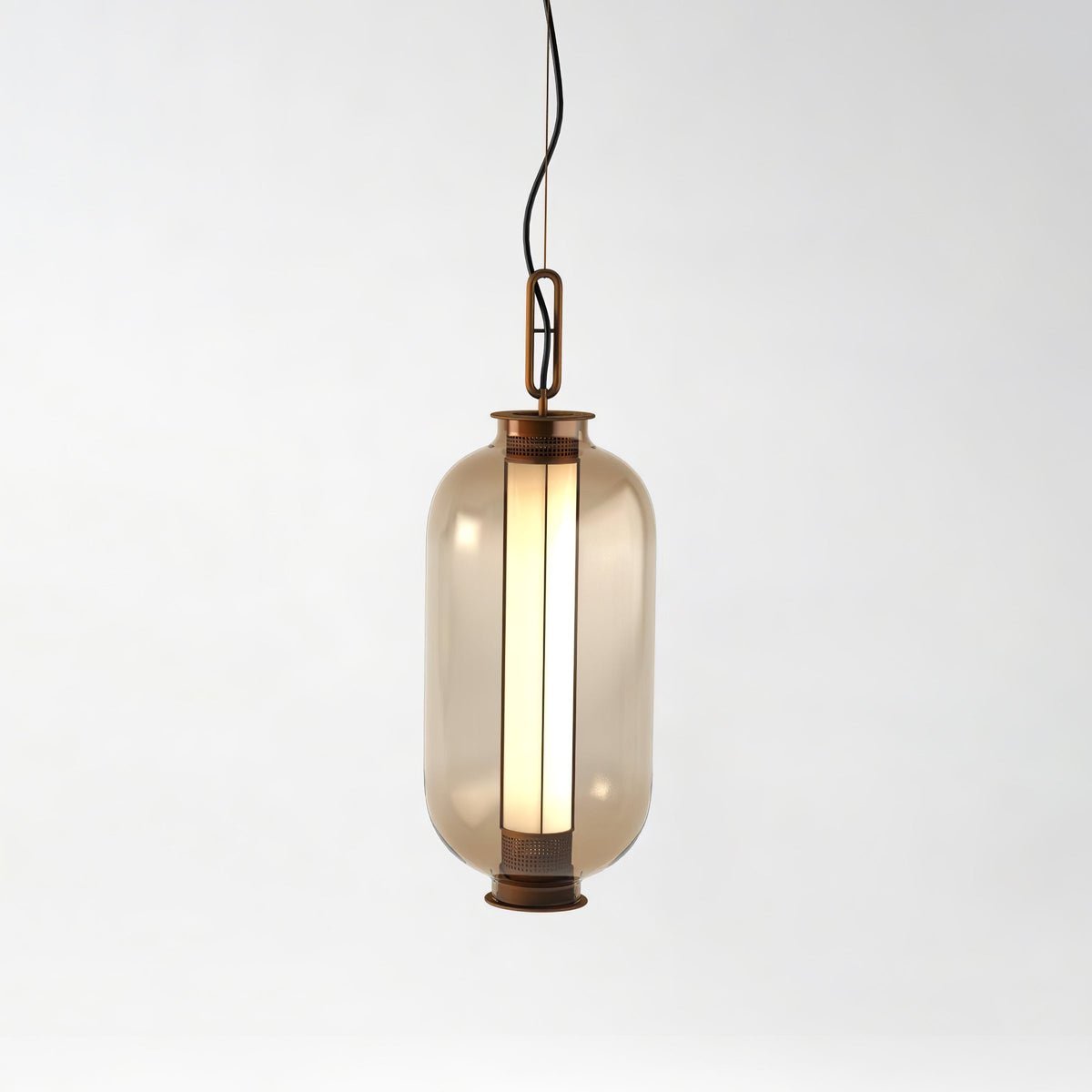 Uphaos zeitgenössische minimalistische Pendelleuchte aus Glas für das Familienleben