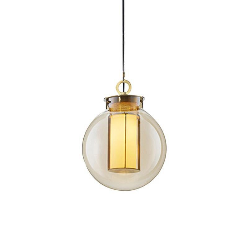 Uphaos zeitgenössische minimalistische Pendelleuchte aus Glas für das Familienleben