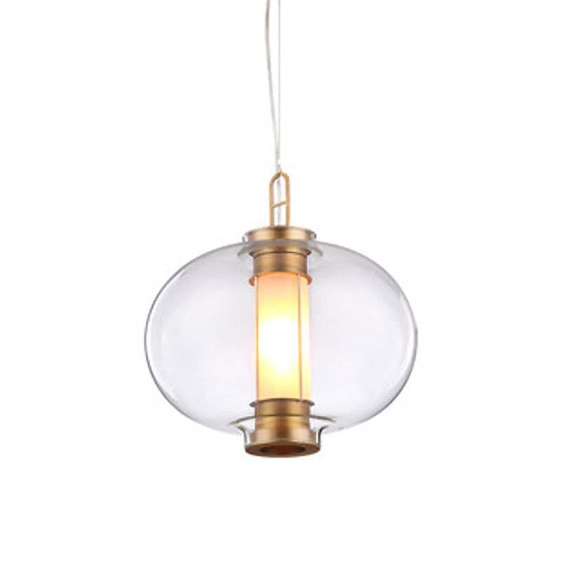 Uphaos zeitgenössische minimalistische Pendelleuchte aus Glas für das Familienleben
