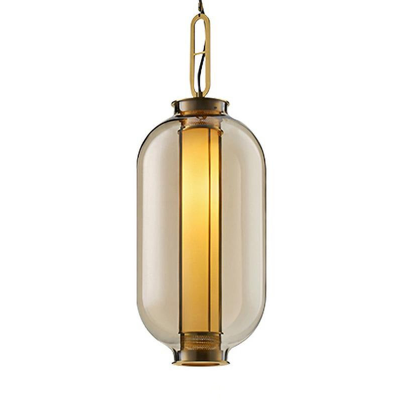 Uphaos zeitgenössische minimalistische Pendelleuchte aus Glas für das Familienleben