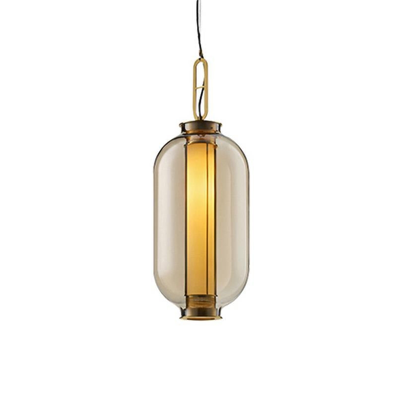 Uphaos zeitgenössische minimalistische Pendelleuchte aus Glas für das Familienleben